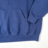 Vintage Y2K Jerzees NuBlend Blank Navy Blue Hoodie Sweatshirt