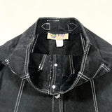Vintage 90’s MGR Goth Black Suede Mini Skirt