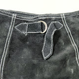 Vintage 90’s MGR Goth Black Suede Mini Skirt