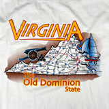 Vintage 90’s Virginia “The Old Dominion State” Map Graphic T-Shirt