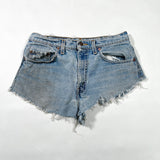 Vintage 1995 Levi’s 550 Distressed Cutoff Denim Shorts