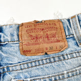 Vintage 1995 Levi’s 550 Distressed Cutoff Denim Shorts