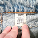 Vintage 1995 Levi’s 550 Cutoff Denim Shorts