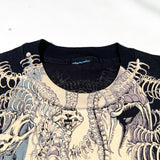 Vintage 1993 Liquid Blue Medusa Skull Snake AOP T-Shirt