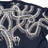 Vintage 1993 Liquid Blue Medusa Skull Snake AOP T-Shirt