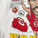 Vintage 80’s Julius Erving Dr. J 76ers Prescription Ringer T-Shirt