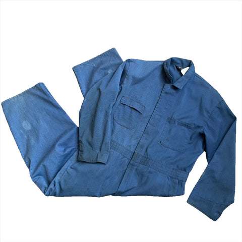 Vintage 80's Blue Jump Suit Coveralls