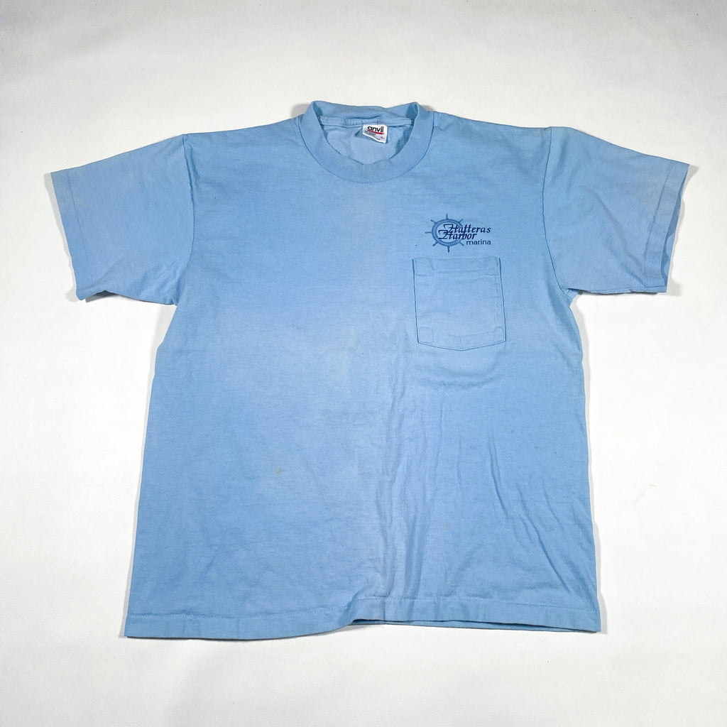 Vintage 1991 Fish Naked Hatteras Harbor Marina T-Shirt – CobbleStore Vintage