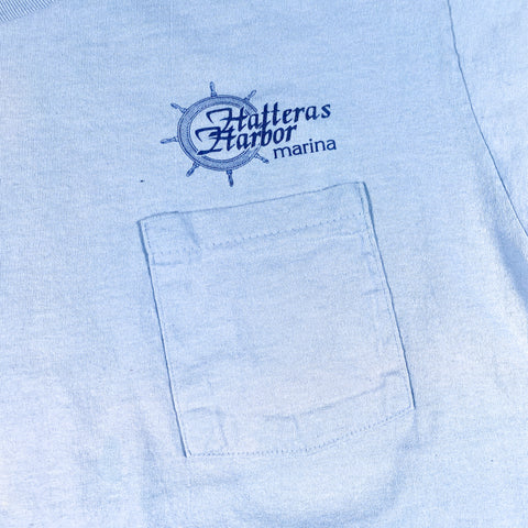 Vintage 1991 Fish Naked Hatteras Harbor Marina T-Shirt – CobbleStore Vintage