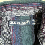 Vintage 90's Van Heusen Made in USA Striped Flannel Shirt