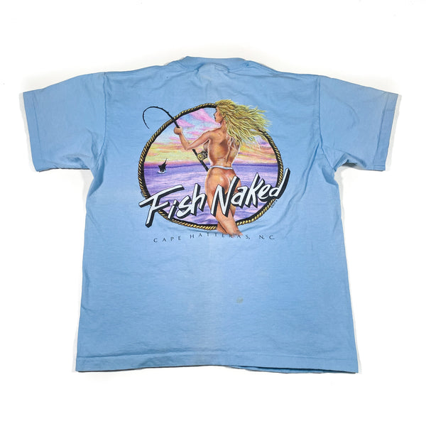 Women's Vintage Fishing Graphic T-Shirt Harbor Marina NC