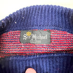 Vintage 80’s Sir Michael Knitwear Red & Navy Fair Isle Youth Sweater
