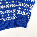 Vintage 80’s Arbor Way Blue & White Youth Knit Sweater