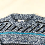 Vintage 80’s Dr. Denton Blue Pattern Youth Knit Sweater