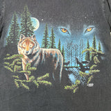 Vintage 1998 San Segal Arizona Wolves Moon Nature Graphic T-Shirt