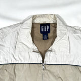 Modern Y2K GAP Two-Tone Beige & Cream Cotton Windbreaker Jacket