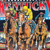 Vintage 90's Kentucky Thoroughbred Horse Racing Graphic T-Shirt