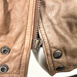 Vintage 80’s Adler Distressed Brown Leather Bomber Jacket