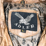 Vintage 80’s Adler Distressed Brown Leather Bomber Jacket