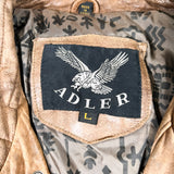 Vintage 80’s Adler Distressed Brown Leather Bomber Jacket