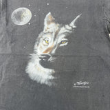 Vintage 1994 Wolves & Wildlife Moon Wolf Graphic T-Shirt