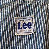 Vintage 50's LEE Long L Donut Button Hickory Stripe Overalls