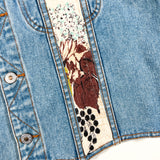 Vintage 80's Breaker Jeans Denim Floral Vest