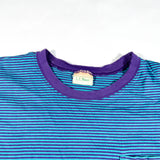 Vintage 90's LL Bean Striped Paint Splatter Pocket T-Shirt