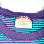 Vintage 90's LL Bean Striped Paint Splatter Pocket T-Shirt