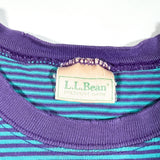 Vintage 90's LL Bean Striped Paint Splatter Pocket T-Shirt