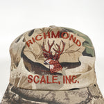 Vintage 90's Richmond Scale Inc. Camo Deer Trucker Hat