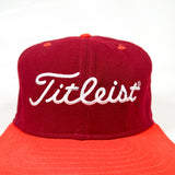 Vintage 90's Titleist by New Era Burgundy & Orange Snapback Hat