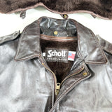 Vintage 80's Schott NYC Brown Leather A-2 Bomber Jacket