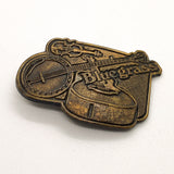 Vintage 80's Bluegrass Music Banjo & Fiddle Brass Tone Belt Buckle