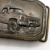 Vintage 1977 Indiana Metal Craft “Free Wheelin’ Four Wheelin’” Truck Belt Buckle