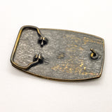 Vintage 80's Roadrunner Desert Scene Brass Belt Buckle