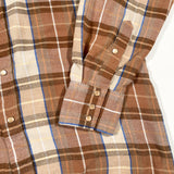 Vintage 80's Roebucks Plaid Flannel Pearl Snap Button Up Shirt