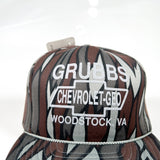 Vintage 80's Grubbs Chevrolet-Geo Hat Woodstock VA Camo Trucker Hat