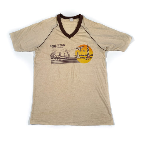 Vintage 70's Nags Head North Carolina Souvenir T-Shirt