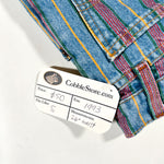 Vintage 1993 Levi's 560 Orange Tab Striped Denim Shorts