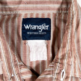 Vintage 80's Wrangler Pearl Snap Western Striped Shirt