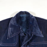 Vintage 60's Stratojac Dark Blue Velvet Lined Jacket