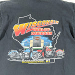 Modern 2005 Harley Davidson Long Sleeve Flames Wisconsin T-Shirt