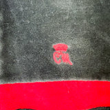 Vintage 80’s Countess Mara Black & Red Velour Track Jacket