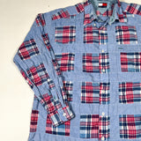 Vintage 90’s Tommy Hilfiger Patchwork Madras Button-Up Shirt