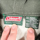 Vintage 90's Coleman Outdoors Thermal Lined Zip Hoodie Sweatshirt