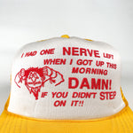 Vintage 80's Last Nerve Funny Novelty Trucker Hat