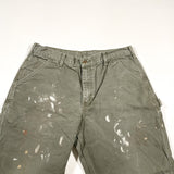 Vintage Y2K Carhartt B11 MOS Splatter Paint Dungaree Pants