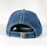 Vintage Y2K Kani Jeans Distressed Denim Leather Patch Strapback Hat
