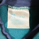Vintage 90's Premium Heavyweight Teal Blank Crewneck Sweatshirt